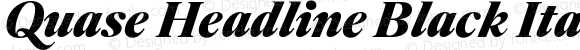 Quase Headline Black Italic