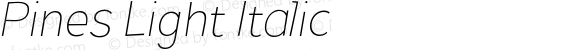 Pines Light Italic