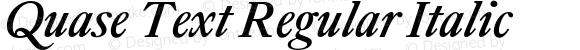 Quase Text Regular Italic