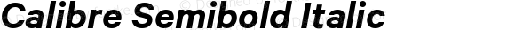 Calibre Semibold Italic Version 1.008