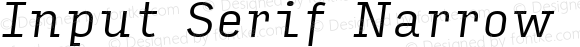 Input Serif Narrow Light Italic
