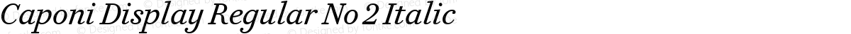 Caponi Display Regular No 2 Italic