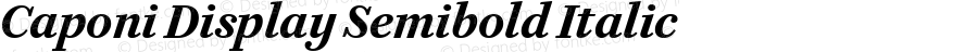 Caponi Display Semibold Italic