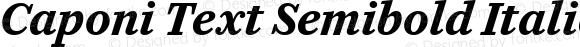 Caponi Text Semibold Italic