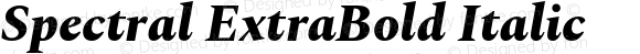 Spectral ExtraBold Italic