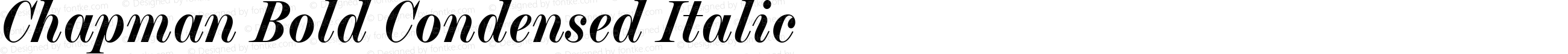 Chapman Bold Condensed Italic