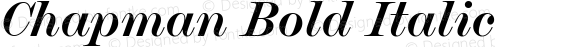 Chapman Bold Italic