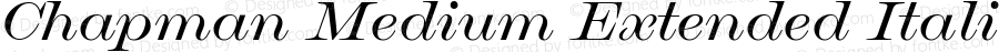 Chapman Medium Extended Italic