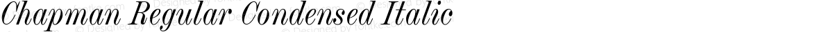 Chapman Regular Condensed Italic