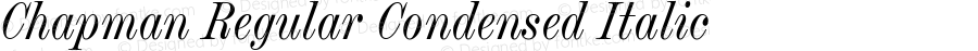 Chapman Regular Condensed Italic