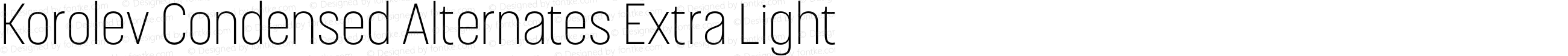 Korolev Condensed Alternates Extra Light