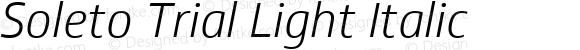 Soleto Trial Light Italic