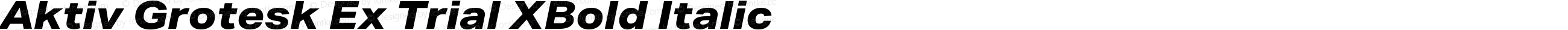 Aktiv Grotesk Ex Trial XBold Italic