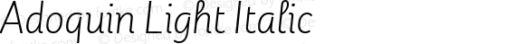 Adoquin Light Italic