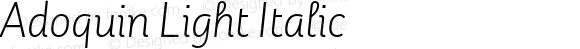 Adoquin Light Italic