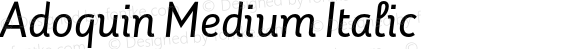 Adoquin Medium Italic