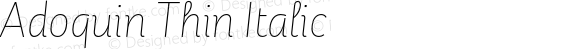 Adoquin Thin Italic