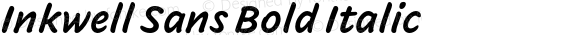 Inkwell Sans Bold Italic