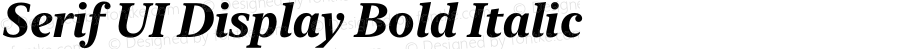 Serif UI Display Bold Italic