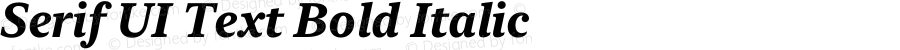 Serif UI Text Bold Italic Version 13.0d2e6
