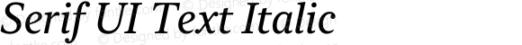 Serif UI Text Italic