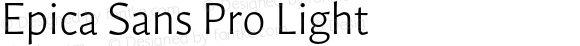 Epica Sans Pro Light