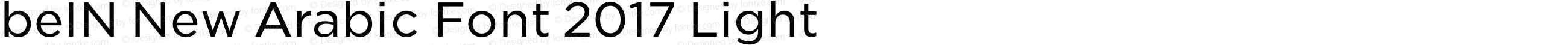 beIN New Arabic Font 2017 Light