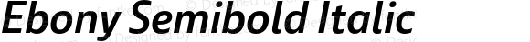 Ebony Semibold Italic