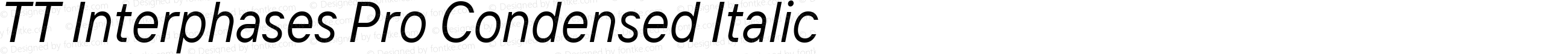 TT Interphases Pro Condensed Italic