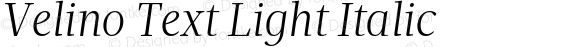 Velino Text Light Italic