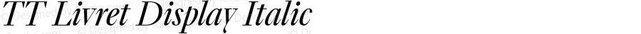 TT Livret Display Italic