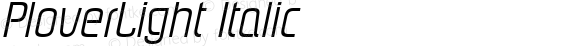 PloverLight Italic