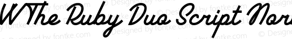 VV The Ruby Duo Script Normal Bold
