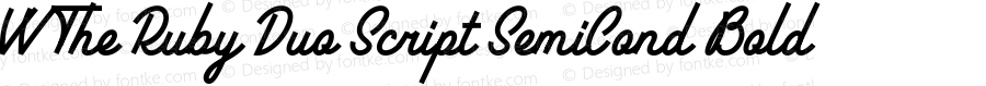 VV The Ruby Duo Script SemiCond Bold