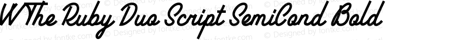 VV The Ruby Duo Script SemiCond Bold