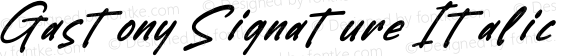 Gastony Signature Italic