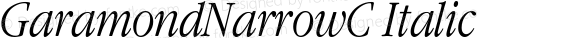 GaramondNarrowC Italic