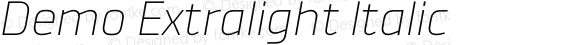 Demo Extralight Italic