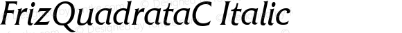 ITC Friz Quadrata Italic Cyrillic