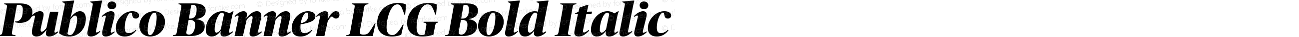 Publico Banner LCG Bold Italic