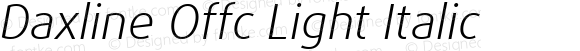 Daxline Offc Light Italic