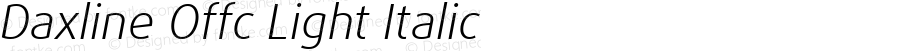 Daxline Offc Light Italic