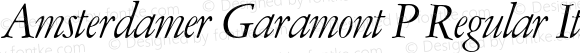 Amsterdamer Garamont P Regular Italic