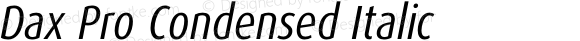 Dax Pro Condensed Italic