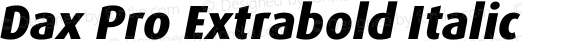 Dax Pro Extrabold Italic
