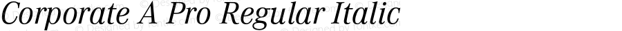 CorporateAPro-RegularItalic