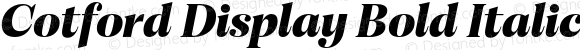 Cotford Display Bold Italic