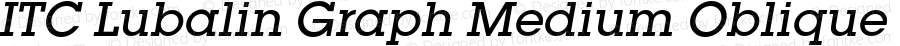 Lubalin Graph Medium Italic