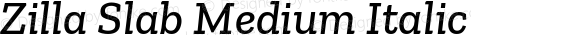 Zilla Slab Medium Italic