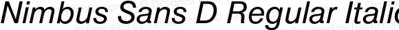 Nimbus Sans D Regular Italic